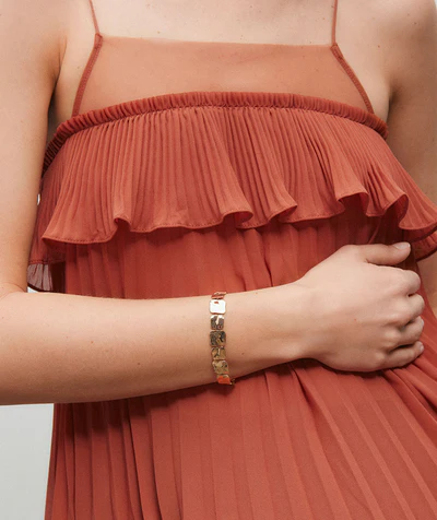 Detalle Pulsera Cuadrados Texturizados Reflexes Vidal & Vidal